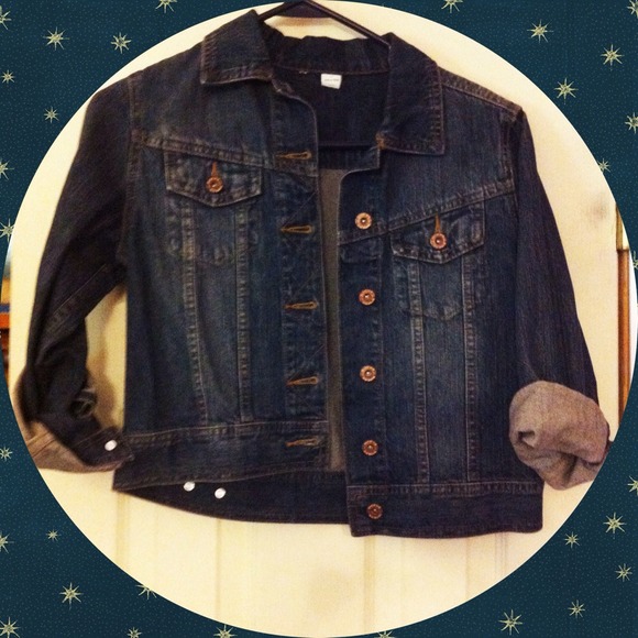 MEDIUM & DARK WASH JEAN JACKET - Picture 1 of 2