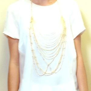 Long layered gold chain
