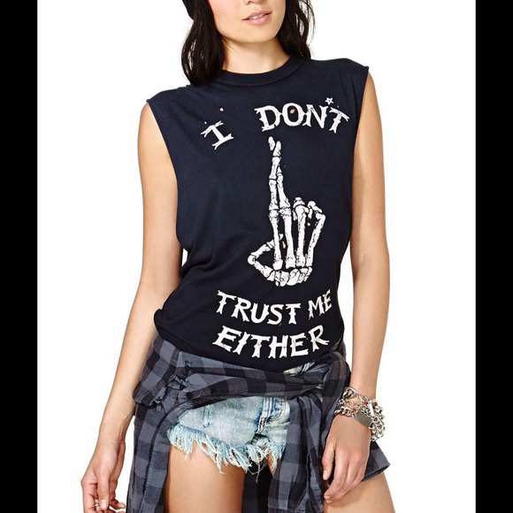 🌸 Tops - MUSCLE TEE I DONT TRUST ME EITHER SHIRT