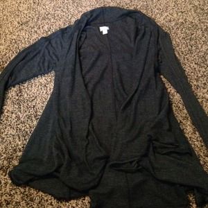 Cardigan - Dark gray/black long sleeved