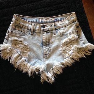 High waisted shirt .