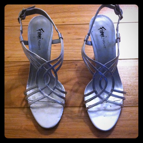 Silver Heeled Sandals