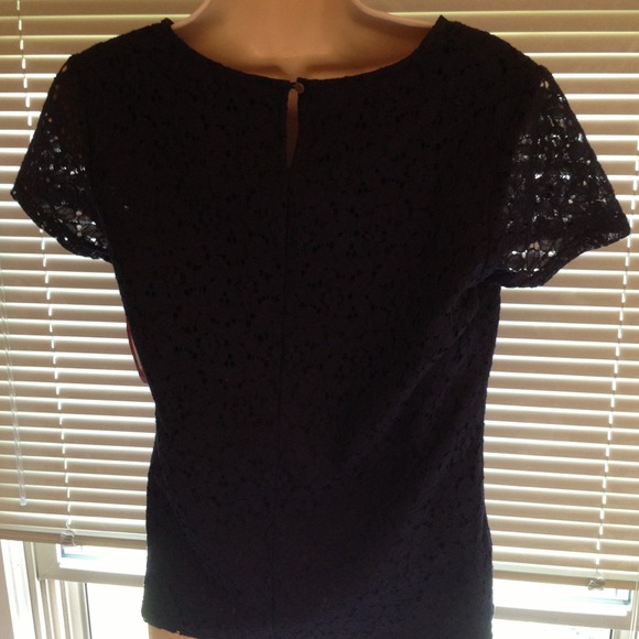 Navy Lace Top - Picture 2 of 3