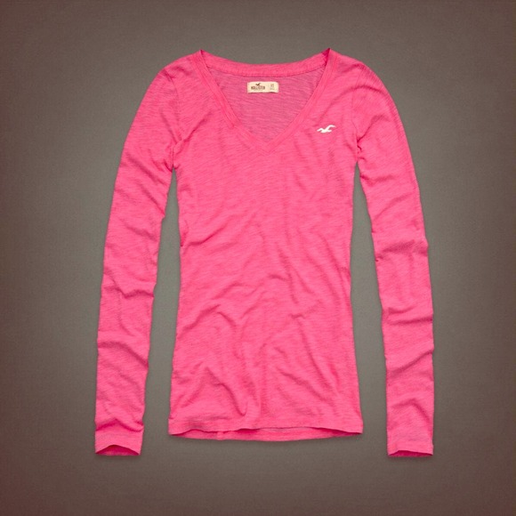 Pink Long Sleeve Good As New Hollister Top