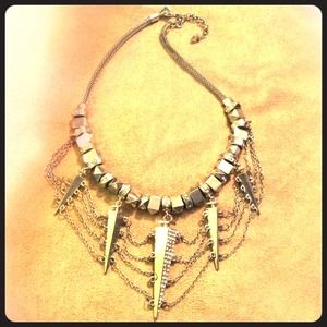 Belle Noel Crystal & Spike Choker Necklace