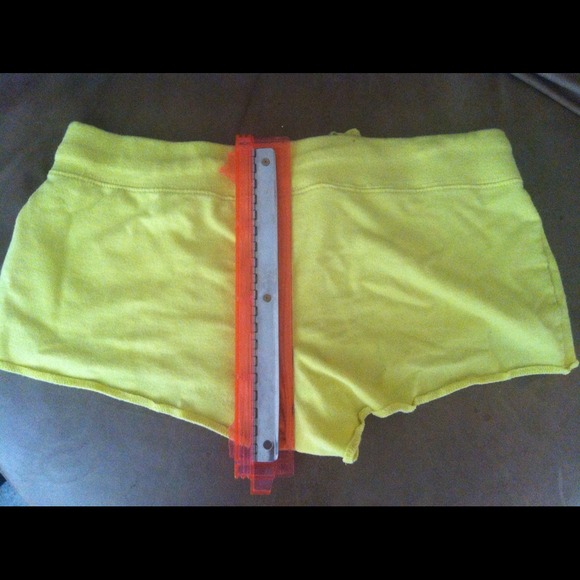 Yellow Drawstring Booty Shorts - Picture 2 of 2