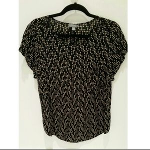 Rubbish Black print top flower anthro greylin zara