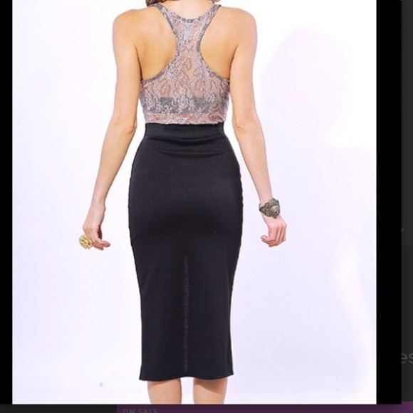 Lace sequined dress. - Picture 2 of 3