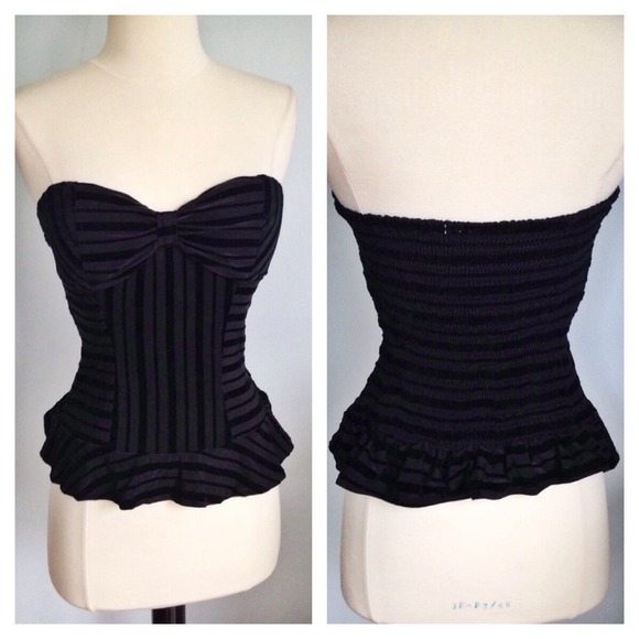 Charlotte Russe Tops - Mesh & Velvet Black Top