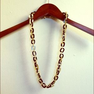 J.Crew Resin and Horn Necklace. 31" long.