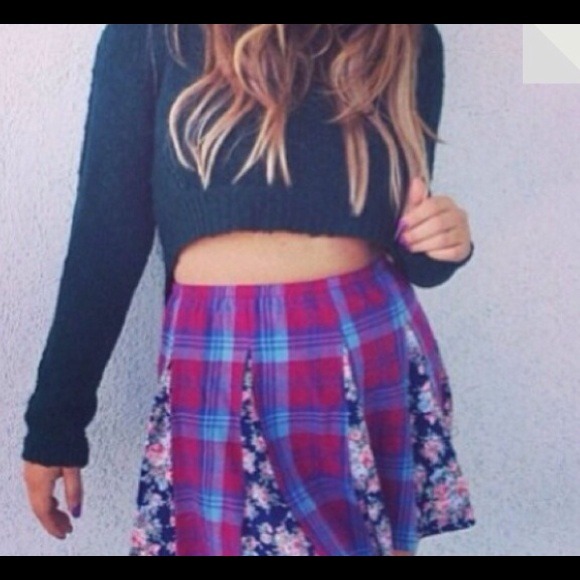 ISO LF Furst of a Kind Floral Flannel Skirt