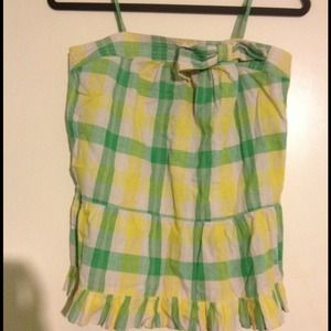 Juicy Couture Plaid Spaghetti Strap Shirt