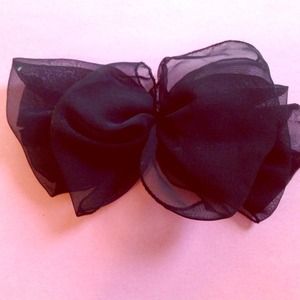 Sheer Black Bow