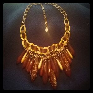 Wired Lucite Beaded Necklace