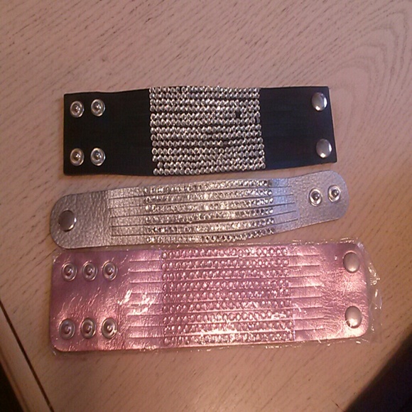 Rhinestone studded bracelets