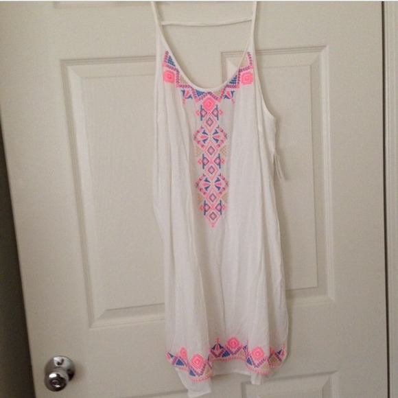 White Aztec print Dress