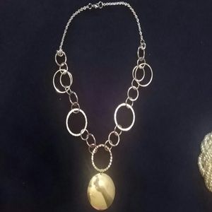 Silver ring necklace