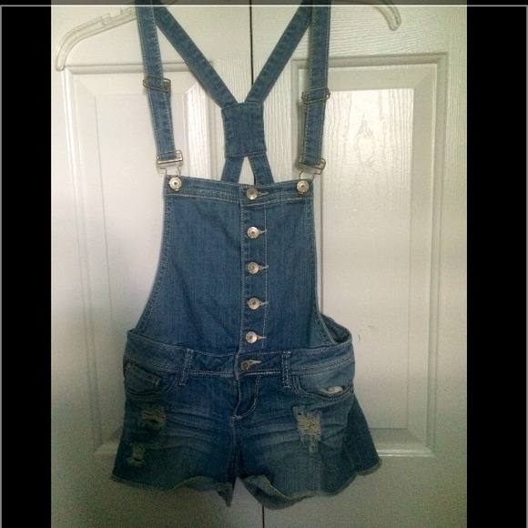 Wetseal Denim Overalls - Picture 1 of 4