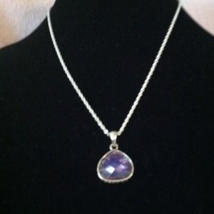 Purple stone necklace