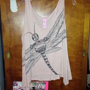 Light pink dragonfly tank