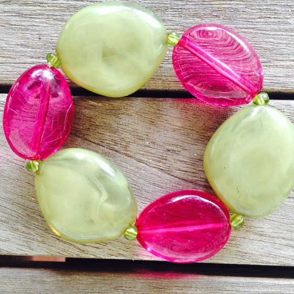 Beets and jade bracelet