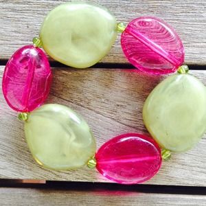 Beets and jade bracelet