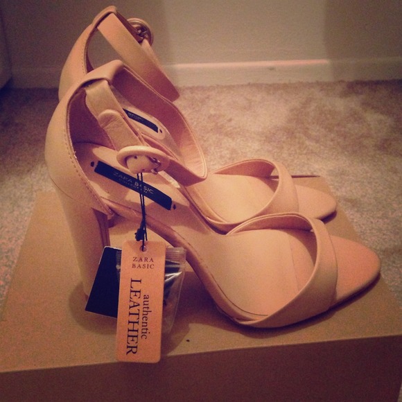 Zara Nude Strappy Sandal