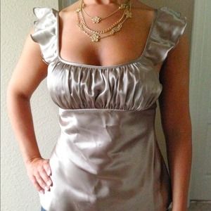 Champagne Sleeveless Blouse