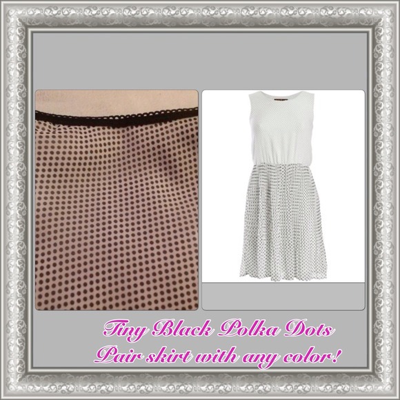 FIRM $ Black & white polka dot skirt sz 4🌟