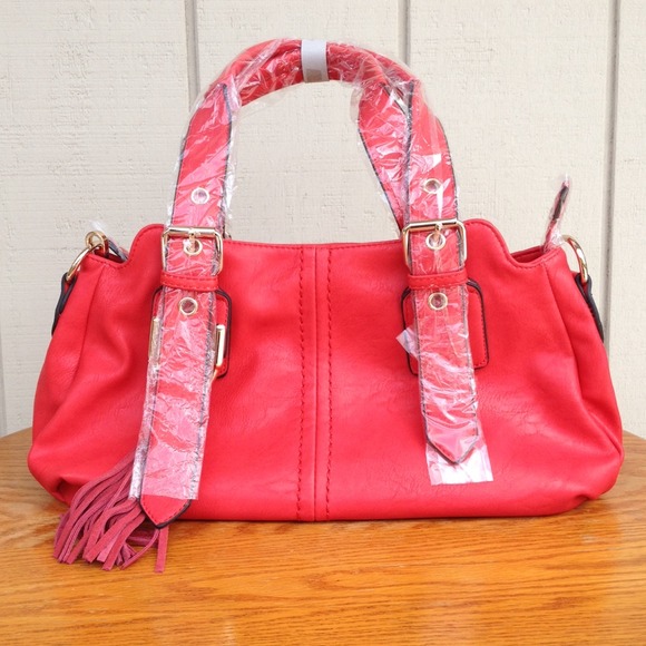 RIMEN & Co. Buckle satchel with tassel