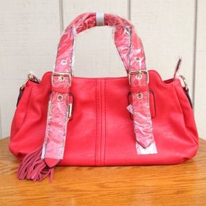 RIMEN & Co. Buckle satchel with tassel