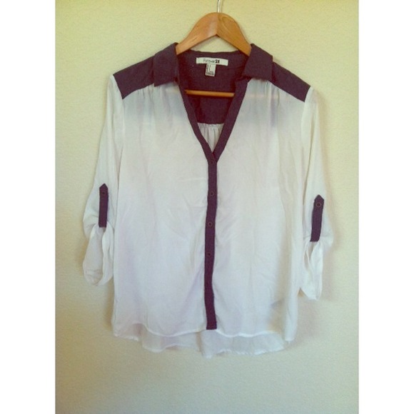 Forever 21 flowy blouse with denim