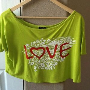 Rue 21 Lime green crop top