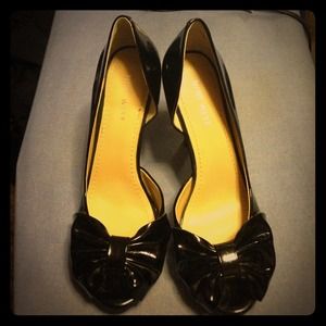 Black Nine West Peep Toe Pumps