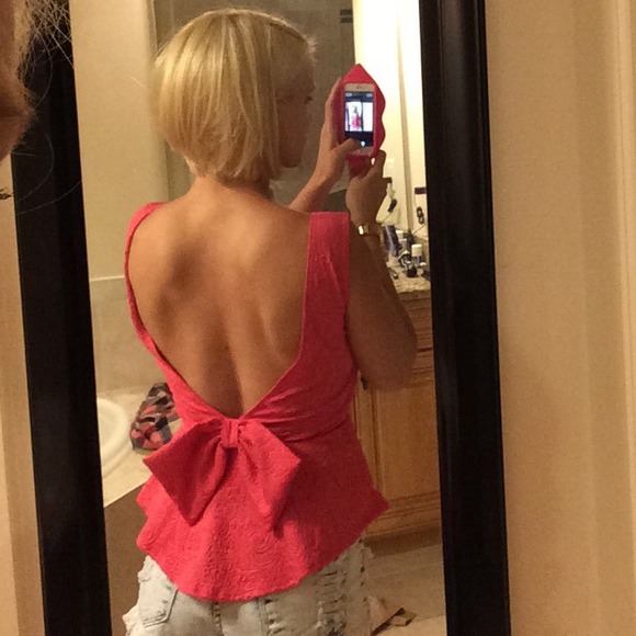 Bow Back Peplum Tank