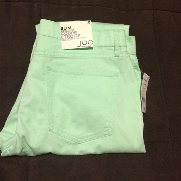 Joe Fresh slim mint jeans