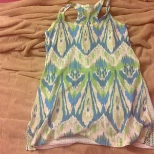 Green multicolored tank top