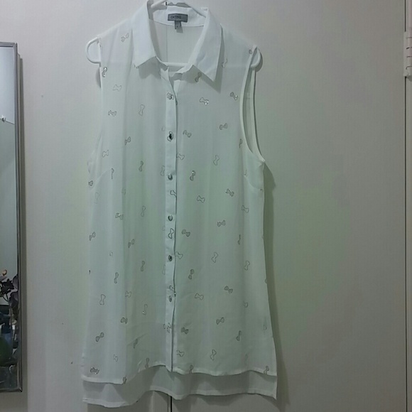 💥SALE 💥High low bows chiffon shirt