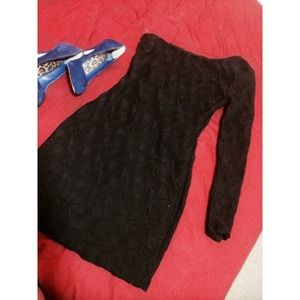 Black off shoulder party dress