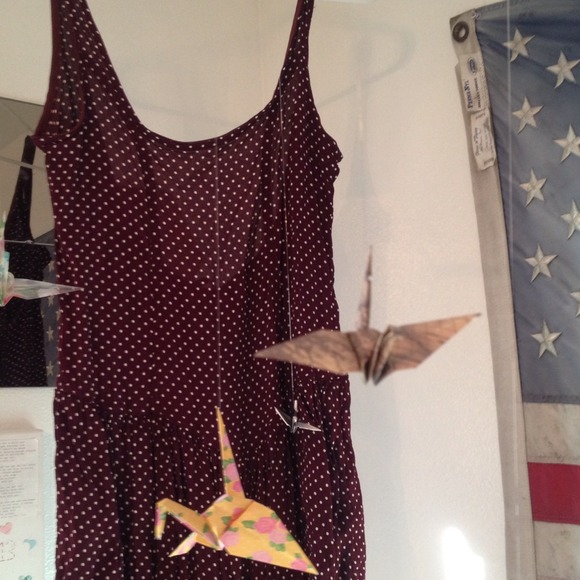 Maroon Polka Dot Jessa Dress