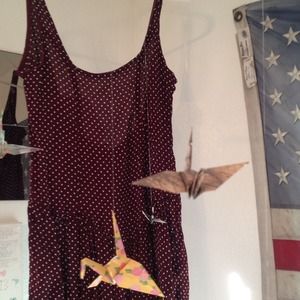 Maroon Polka Dot Jessa Dress