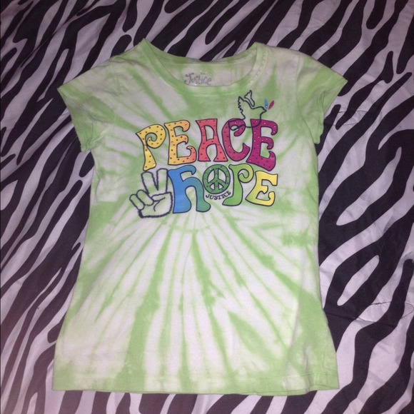Justice "peace hope" tye dyed tee