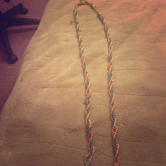 Blue and gold necklace