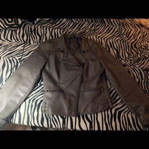 Grey Leather Jacket