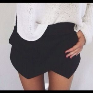 Zara inspired black skort