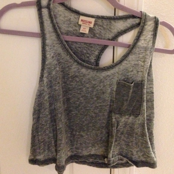 grey crop tank