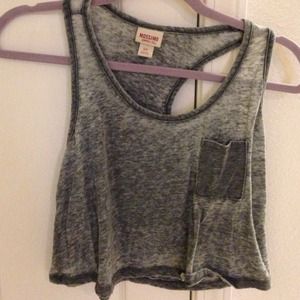 grey crop tank