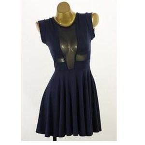 Navy Sheer Dress