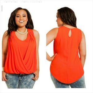 BUNDLE- Orange Blouse 18/20 & 4 BELTS