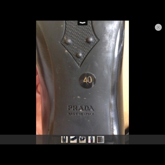 SOLD on EBAY.Black Leather Pointy Toe Prada Pumps - Picture 4 of 4